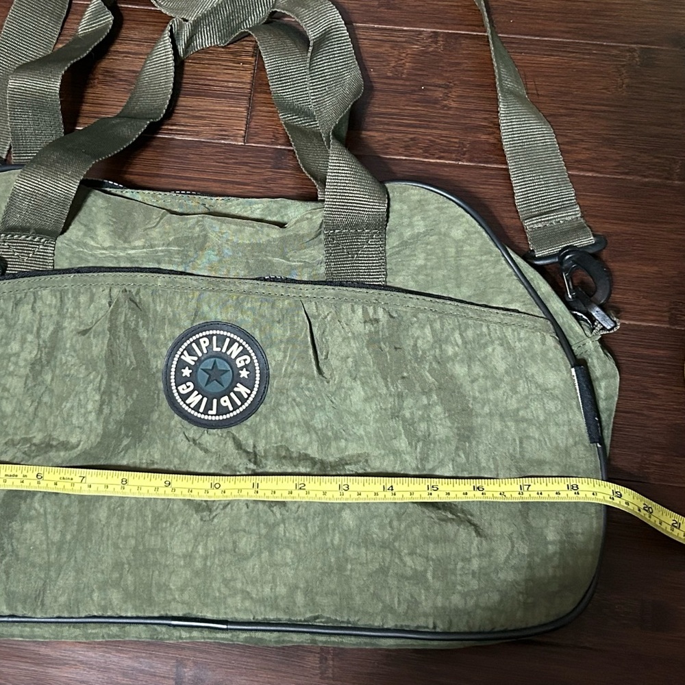 Kipling OLive Green Duffel Bag with Sporty Design